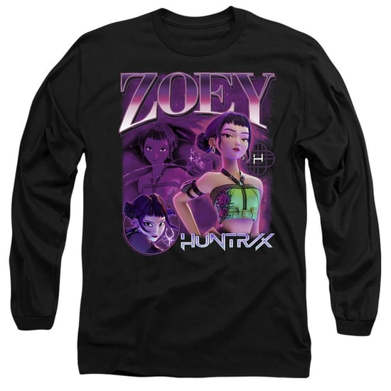 K-Pop Demon Hunters Unisex Adult Huntr/X Zoey Long-Sleeved T-Shirt (Black) - Image 1