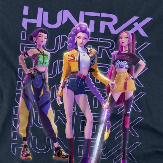 K-Pop Demon Hunters Unisex Vuxen Huntr/X Gruppbild Långärmad T-Shirt (Marin) - Image 2