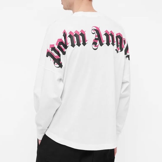 Palm Angels Double Classic Logo Long Sleeve White T-Shirt - Image 3