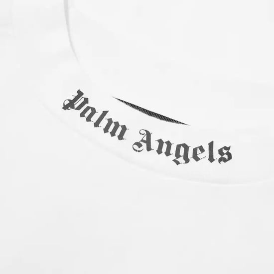 Palm Angels Double Classic Logo Long Sleeve White T-Shirt - Image 4