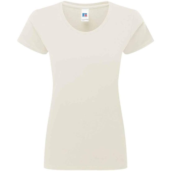 Russell Womens/Ladies Authentic Ringspun Cotton Classic T-Shirt (Natural) - Image 1