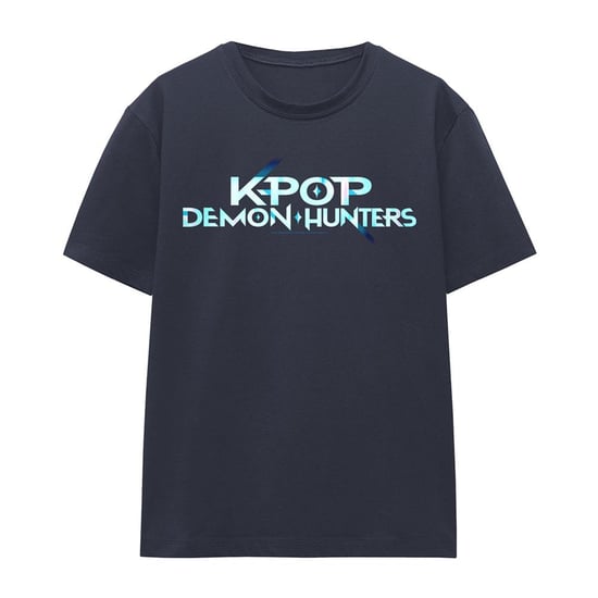 K-Pop Demon Hunters Womens/Ladies Colour Logo T-Shirt (Deep Navy) - Image 1