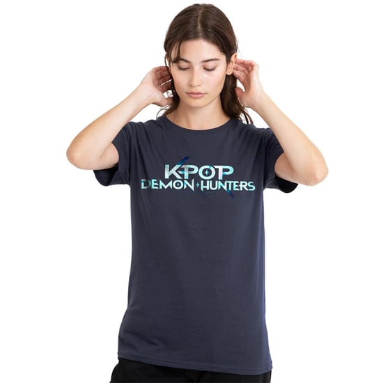 K-Pop Demon Hunters Womens/Ladies Colour Logo T-Shirt (Deep Navy) - Image 4