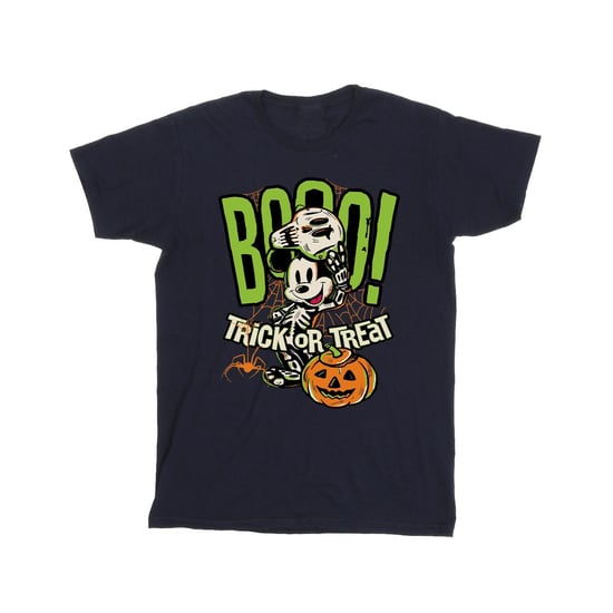 Disney Heren Boo Trick Or Treat Mickey Mouse Katoenen T-Shirt (Marineblauw) - Image 1