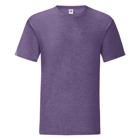 Fruit Of The Loom Heren Iconisch T-shirt (Heather Paars) - Image 1