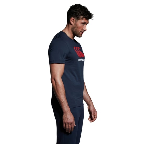 Canterbury Mens Logo Cotton Blend T-Shirt (Navy) - Image 3