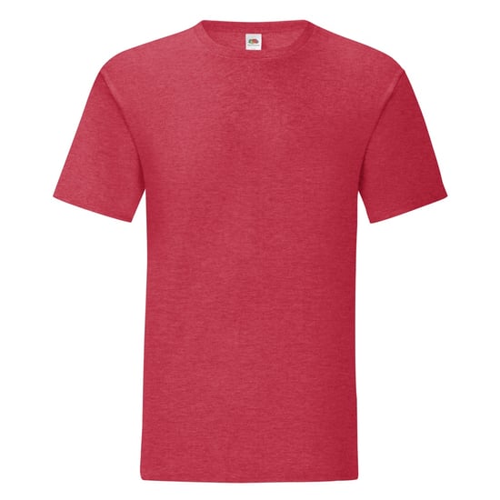 Fruit Of The Loom Heren Iconisch T-shirt (Heather Rood) - Image 1