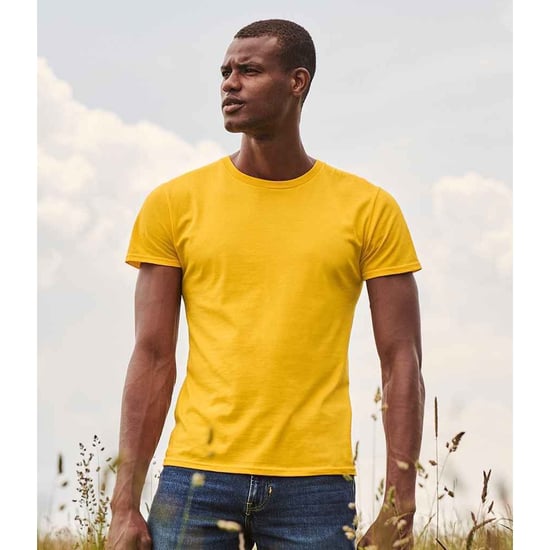 Fruit Of The Loom Heren Iconisch T-shirt (Zonnebloem Geel) - Image 4