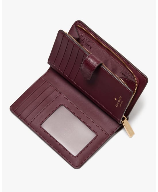 Spade Flower Spade Flower Embroidered Medium Compact Bifold Wallet - Image 2