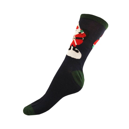 FLOSO Mens Santa Christmas Socks (Navy) - Image 3