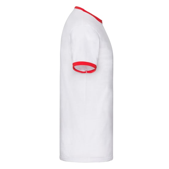 Fruit Of The Loom Mens Ringer T-Shirt (White/Red) - Image 3