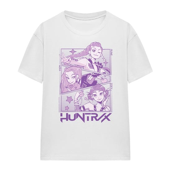 K-Pop Demon Hunters Womens/Ladies Huntr/X Panel T-Shirt (White) - Image 1