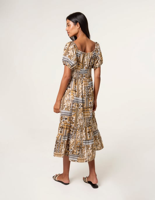 Scoop Neck Paisley Dress - Image 4