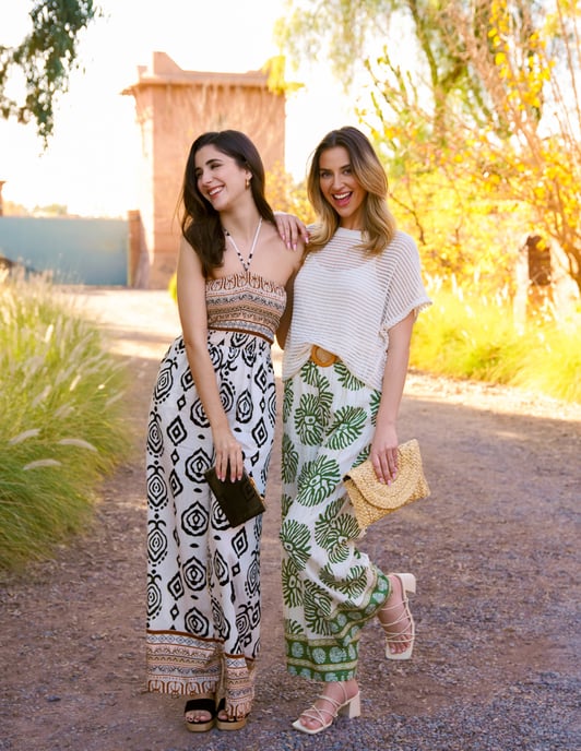 Print Strapless Bandeau Shirred Jumpsuit - Image 3