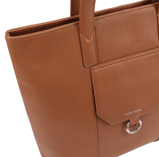 Edyln Brown Leather Shoulder Bag - Image 3