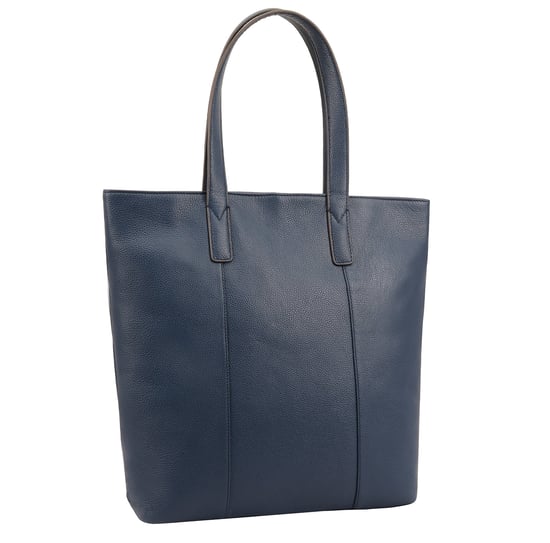 Edyln Navy Leather Shoulder Bag - Image 2