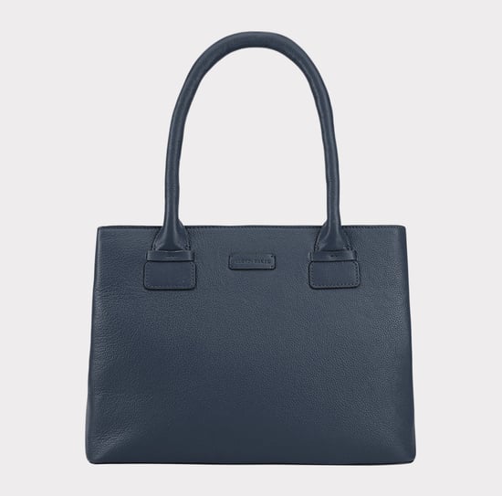 Daissy Navy Leather Shoulder Bag - Image 1