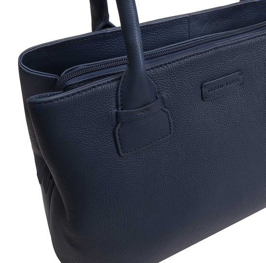 Daissy Navy Leather Shoulder Bag - Image 3