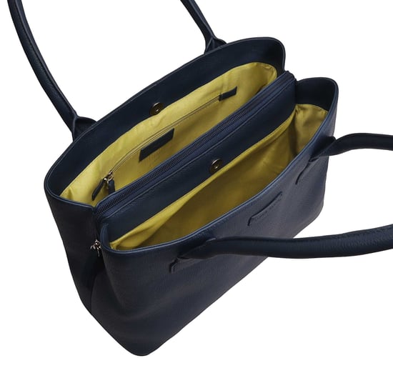 Daissy Navy Leather Shoulder Bag - Image 4