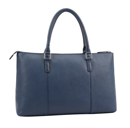 Dariah Navy Leather Shoulder Bag - Image 2