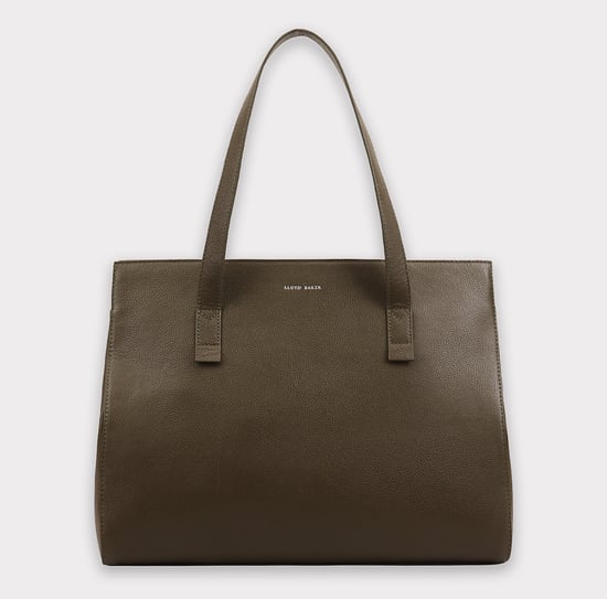 Lalitah Khaki Leather Shoulder Bag - Image 1