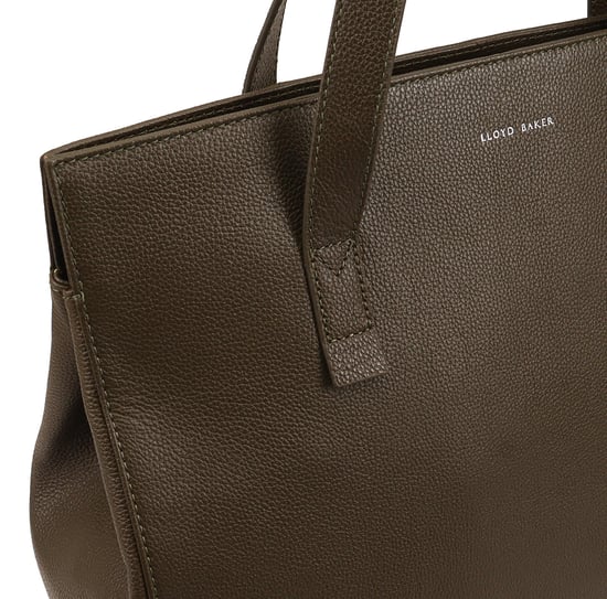 Lalitah Khaki Leather Shoulder Bag - Image 2