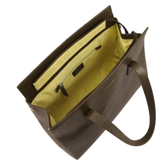 Lalitah Khaki Leather Shoulder Bag - Image 3