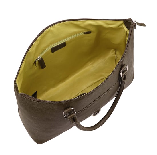 Dariah Khaki Leather Shoulder Bag - Image 3