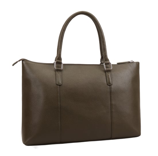 Dariah Khaki Leather Shoulder Bag - Image 4