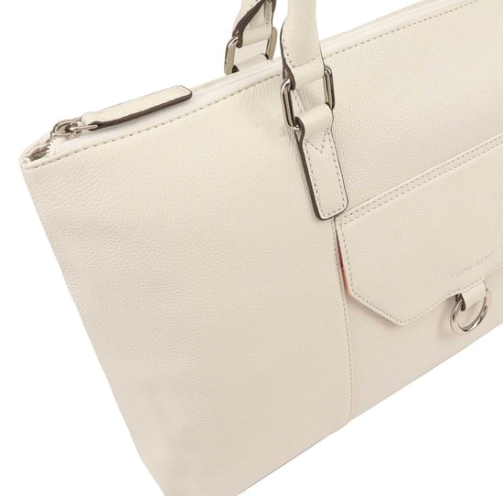 Dariah Beige Leather Shoulder Bag - Image 3