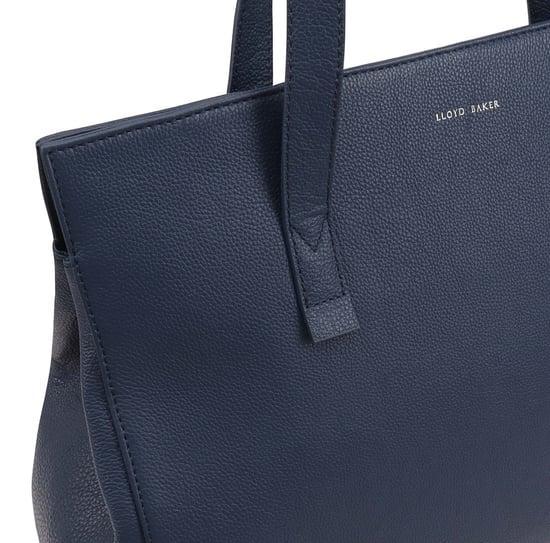 Lalitah Navy Leather Shoulder Bag - Image 3