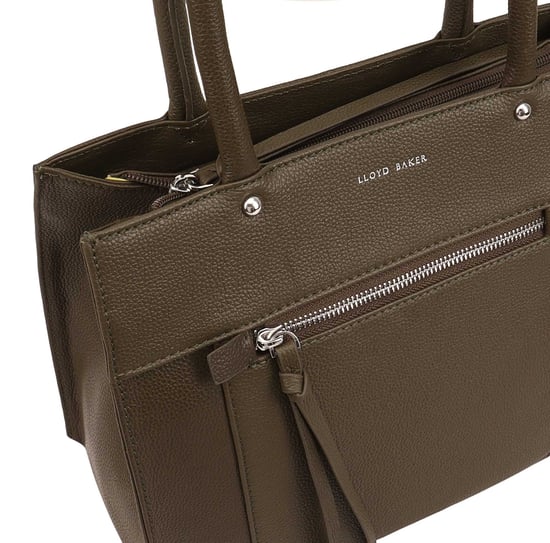 Dixie Khaki Leather Shoulder Bag - Image 2