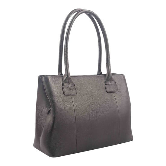 Daissy Black Leather Shoulder Bag - Image 4