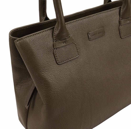 Daissy Khaki Leather Shoulder Bag  - Image 2