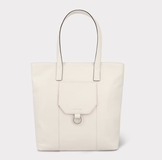 Edyln Beige Leather Shoulder Bag - Image 1