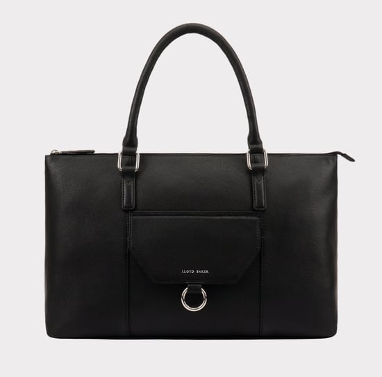Dariah Black Leather Shoulder Bag - Image 1