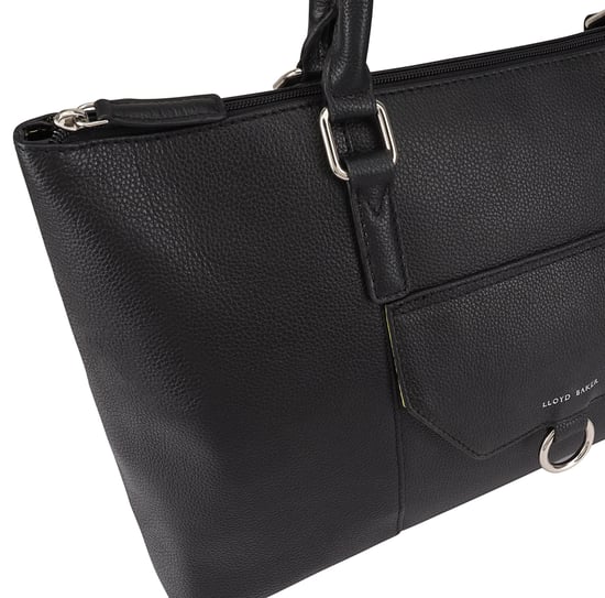 Dariah Black Leather Shoulder Bag - Image 3