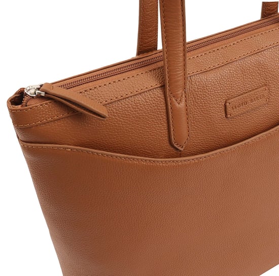 Gloshi Brown Leather Shoulder Bag - Image 3