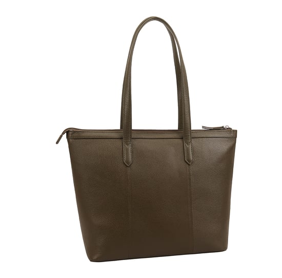 Gloshi Khaki Leather Shoulder Bag - Image 4