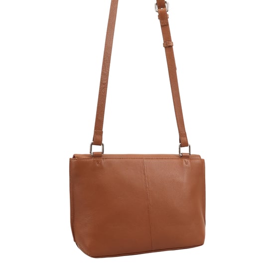 Lyna Brown Leather Cross Body Bag - Image 2