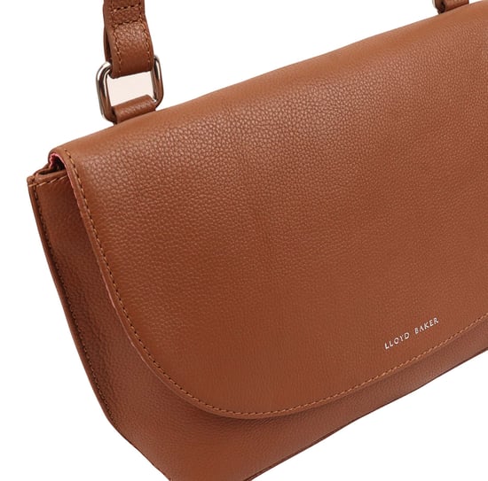 Lyna Brown Leather Cross Body Bag - Image 3