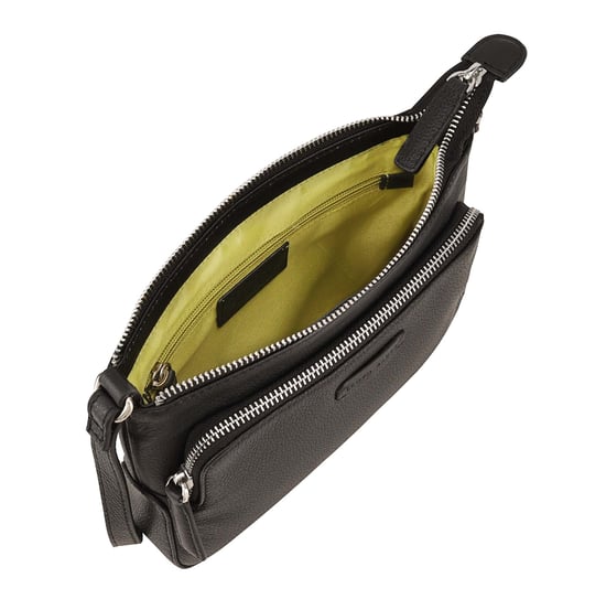 Deval Black Leather Cross Body Bag - Image 4