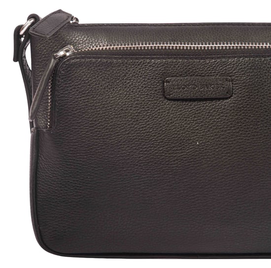 Deval Black Leather Cross Body Bag - Image 6