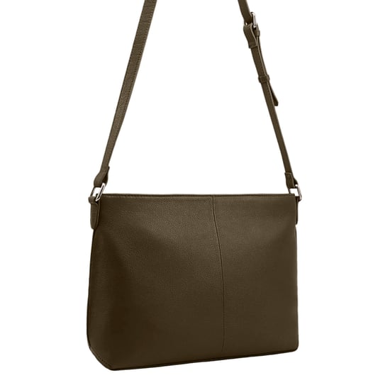 Laysa Khaki Leather Cross Body Bag - Image 2