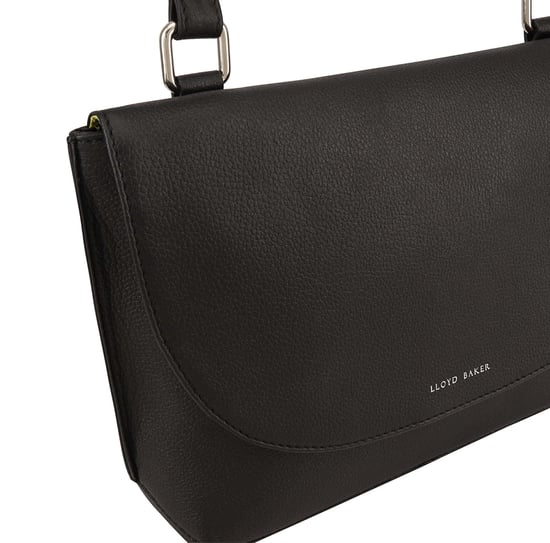Lyna Black Leather Cross Body Bag - Image 3