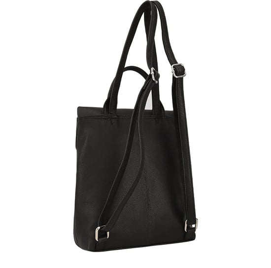Agra Black Leather Backpack Bag  - Image 2