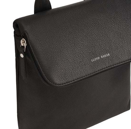 Agra Black Leather Backpack Bag  - Image 3