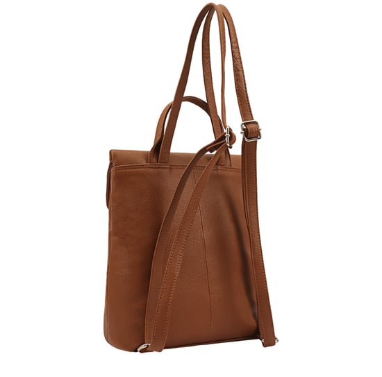 Agra Camel Leather Backpack Bag - Image 2