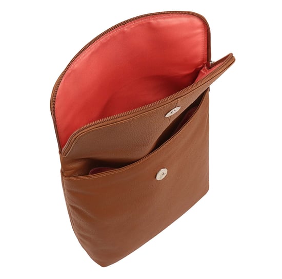 Agra Camel Leather Backpack Bag - Image 4