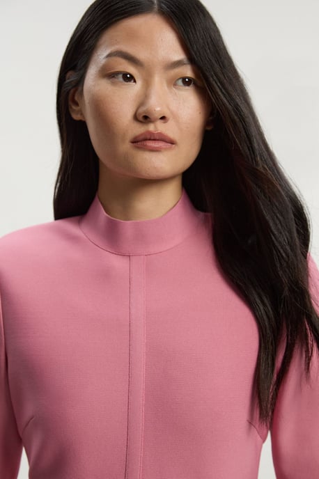 Figure Form Bandage Asymmetric Knit Midi Dress - Image 3